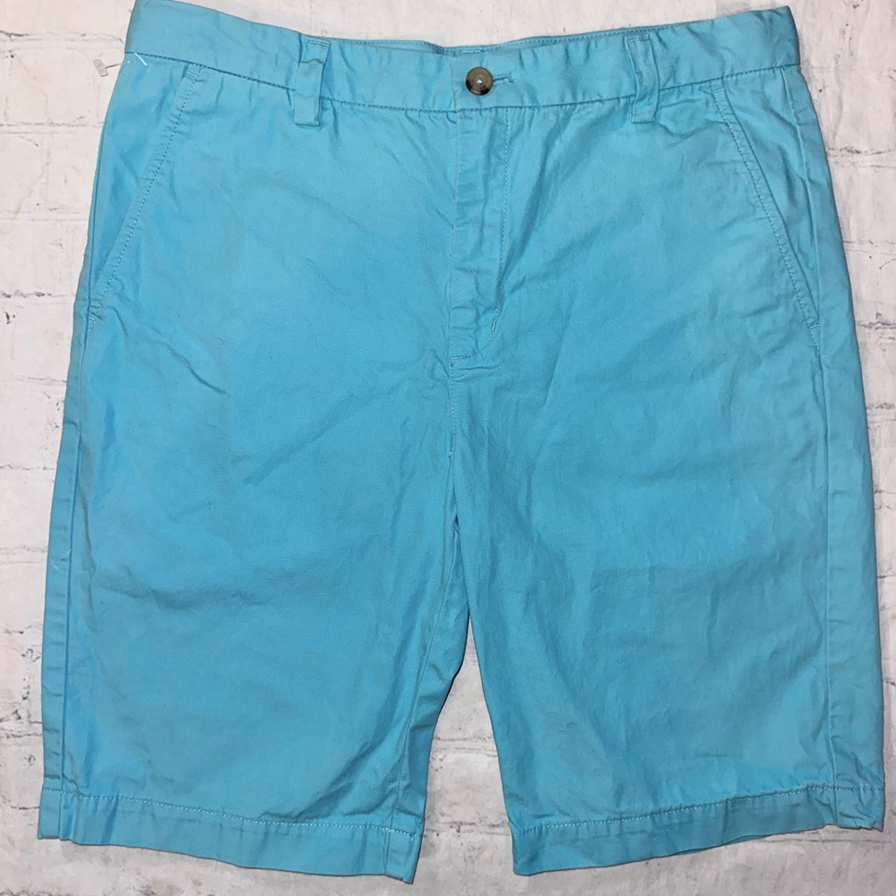 NWOT Boys Size 16 Vineyard Vines Long Leg Shorts Aqua Blue